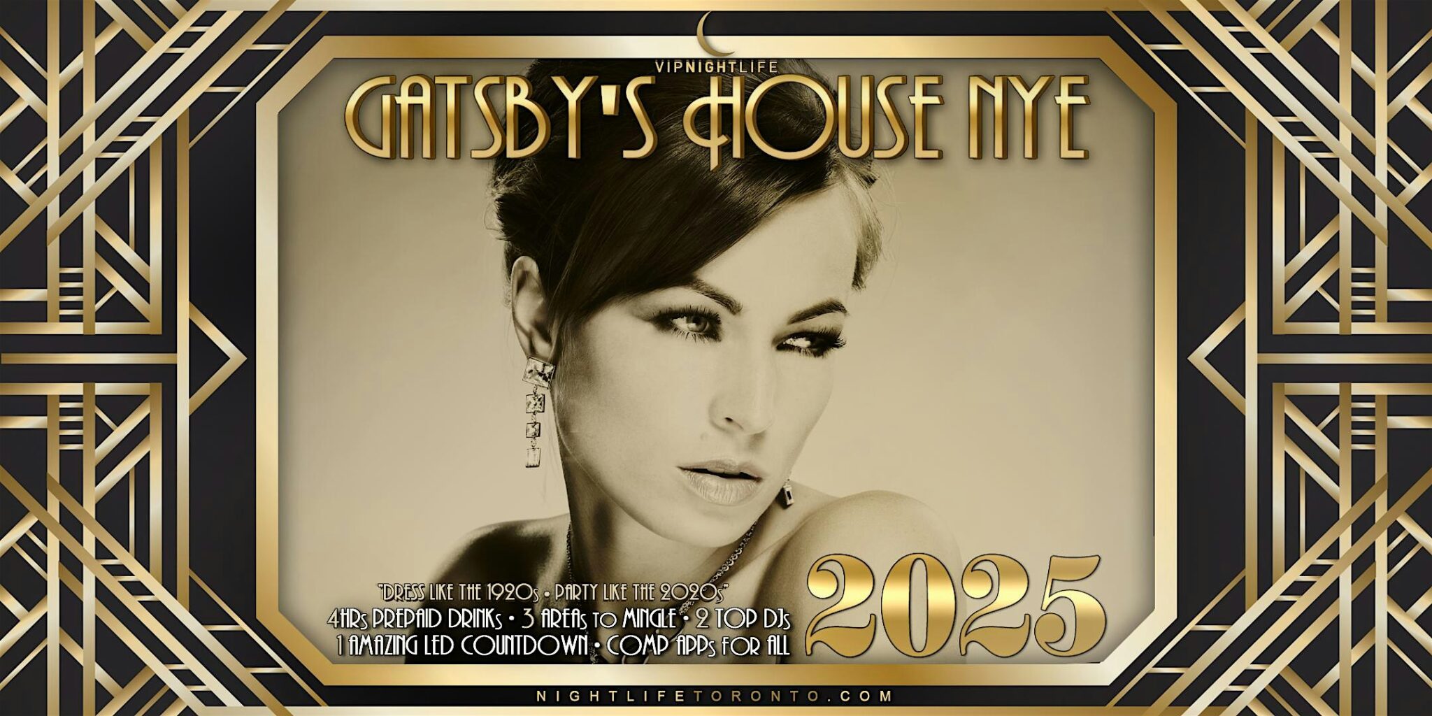 2025 Toronto New Year’s Eve Party Gatsby’s House NYE Toronto